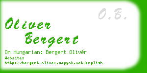 oliver bergert business card